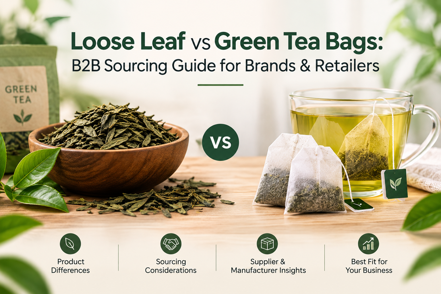 Loose Leaf vs Green Tea Bags: B2B Sourcing Guide for Brands & Retailers