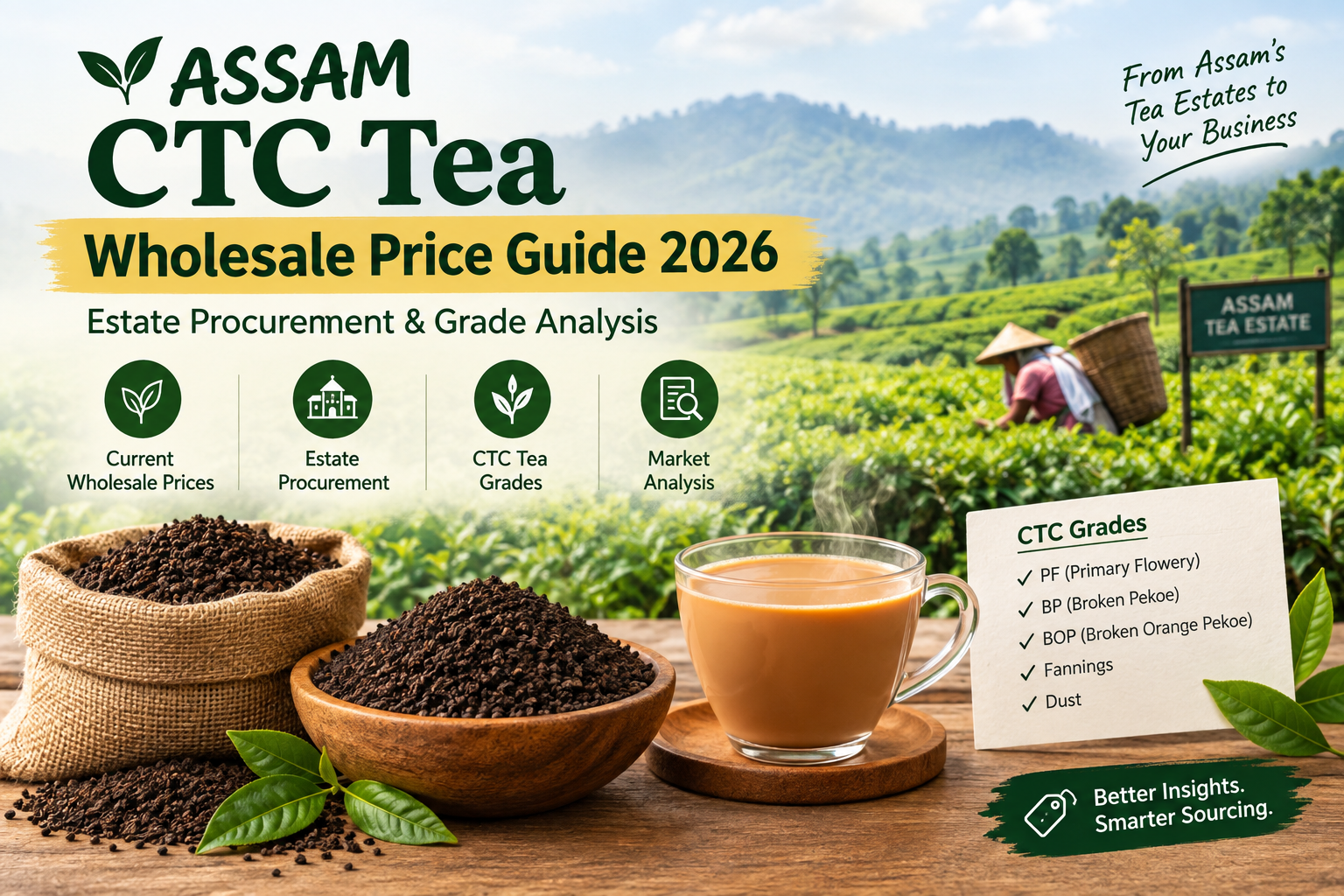 Assam CTC Tea Wholesale Price Guide 2026: Estate Procurement & Grade Analysis
