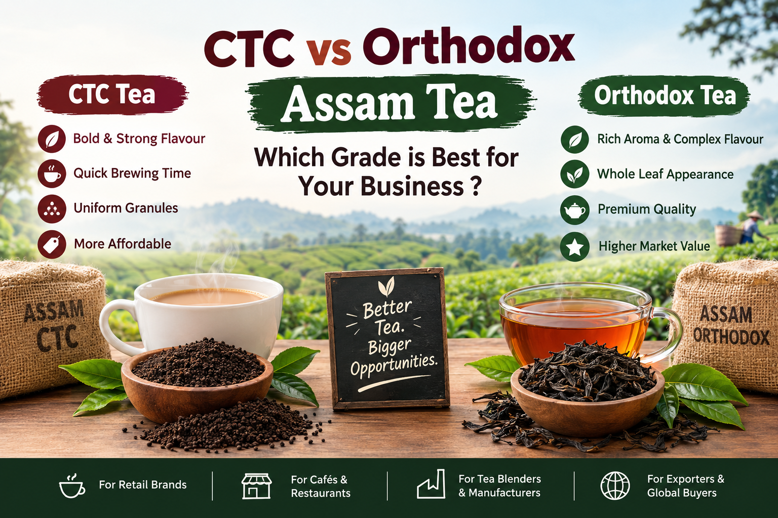CTC vs Orthodox Assam Tea: Which Grade is Best for Your Business ?