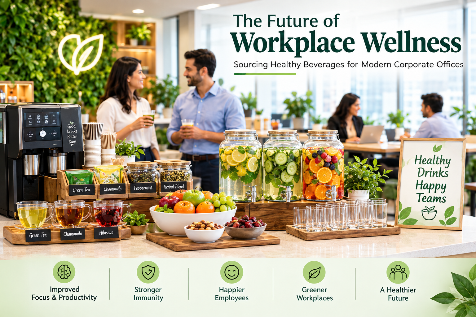The Future of Workplace Wellness: Sourcing Healthy Beverages for Modern Corporate Offices