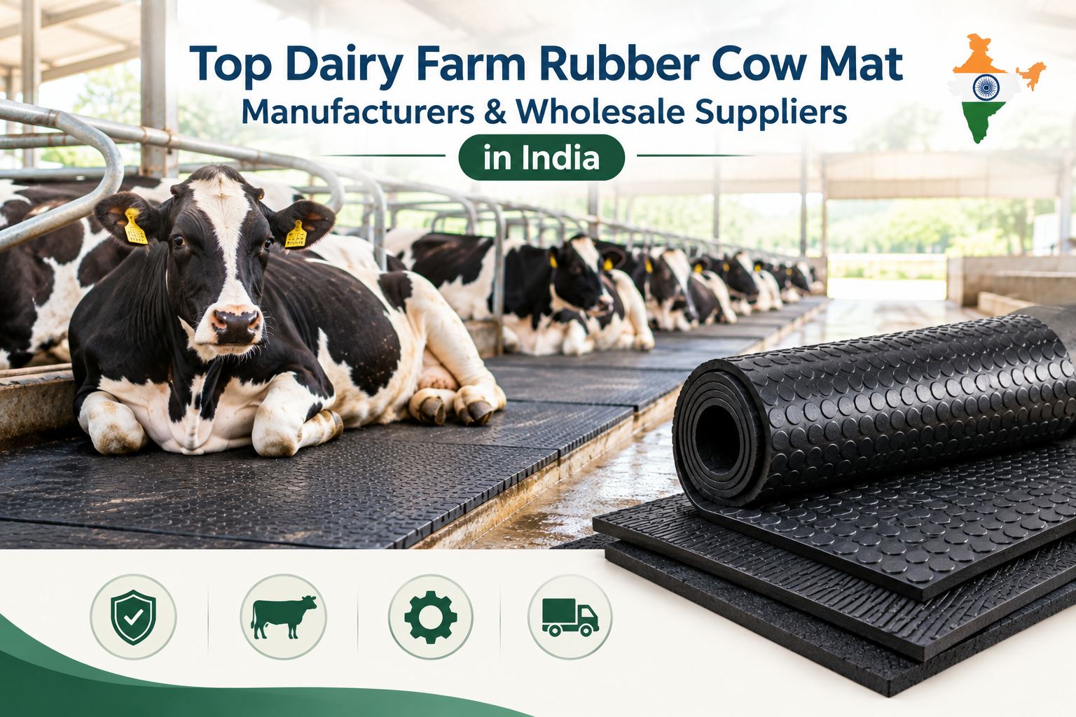 Top Dairy Farm Rubber Cow Mat Manufacturers & Wholesale Suppliers in India