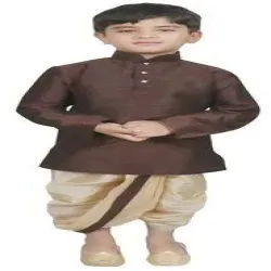 Neck Type Round Neck Dhoti Kurta For Kids, Pattern Printed, Brand Shrinath Ji Collection