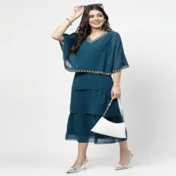 Printed A Line Dress, Occasion Ethnic