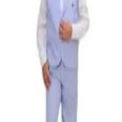 Blue Kids Waistcoat Suit, Occasion Party Wear