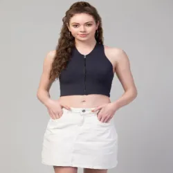 Crop Top, Pattern Embroidered