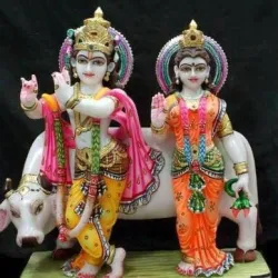Marble Krishna Radha Statue, Material Marble