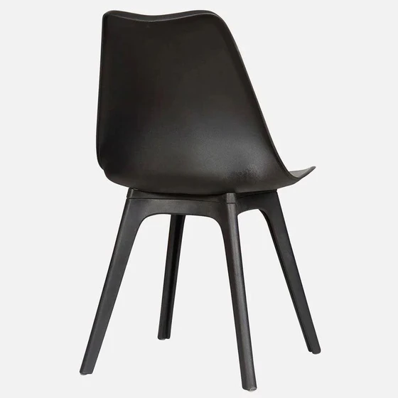 Black Plastic Chair — Living Dining Room With Cushion