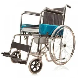 Commode Wheelchair, Frame Color White