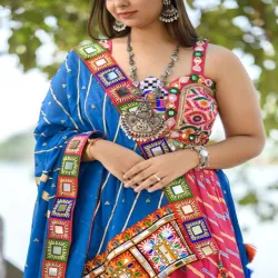 Traditional Chaniya Choli, Color red, blue, yellow, green