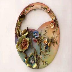 Lotus Mural Art, Material Marble