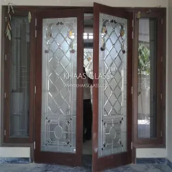 Designer Glass Main Entrance, Color Transparent