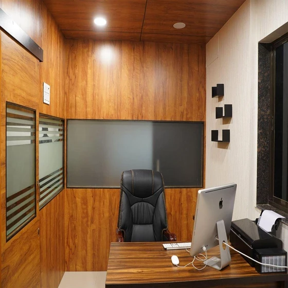Office Rectangular Cabins — Tempered glass surface