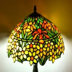 Stained Glass Tiffany Lamp, Colour Multi