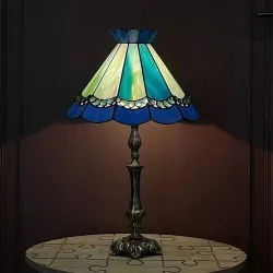 Electric Stained Glass Tiffany Lamp, Material Stained Glass
