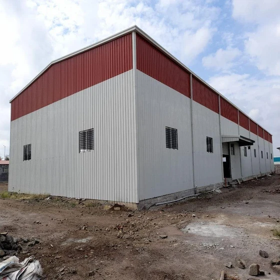 Shed Prefabricated Factory — Steel Plates Color coated