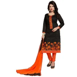 Cotton Chudidar Stylish Suit Material, GSM 100-150, Dupatta Naznin