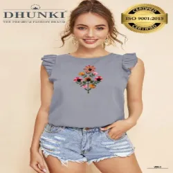 Girls Western Top, Sleeves Type Half Sleeves