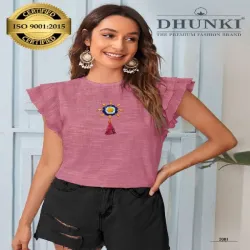 Ladies Designer Top, Sleeves Type Sleeves Less