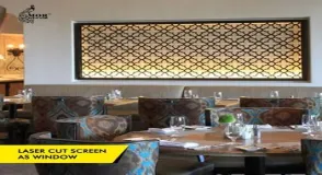 Gold Decorative Screens, Pattern Laser Cut
