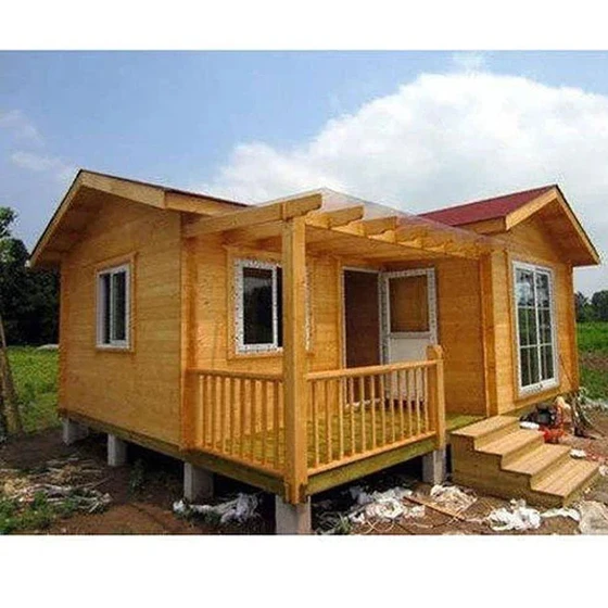 Wood Prefabricated House — Wooden Material Sloppy Type