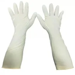Brelin White Latex Gynaecological Non-Sterile Gloves, Powder Free, Color White