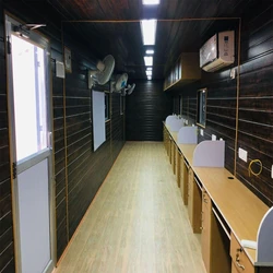 Office Furnished Containers — Wood Steel PVC Material