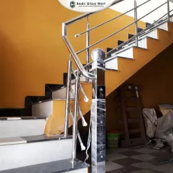 Crystal Glass Pole, Material Steel