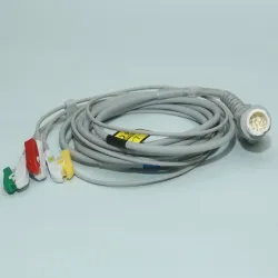 DIN Style Compatible ECG Leadwire, Conducting Material Copper