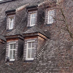 rubber roof tiles, low pitches, resistant to fire
