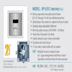 Urinal Sensor Flusher Replacement, Water Sanitation Open Close The Tap On Your Own This Avoids Bacteria Free From Any Kind Of Touching