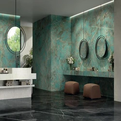 green marble effect tiles, amazing patterns, Matte