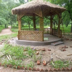 Modern Bamboo Gazebo, Pyramid shape & wooden