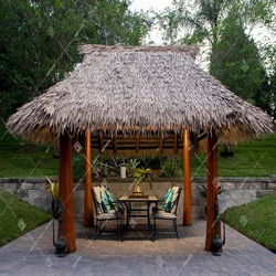 Thatched Bamboo Gazebo, Natural, earthy tropical