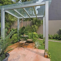Bamboo Gazebo Glass Walls, Wooden, rattan, or wicker