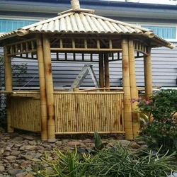 Bamboo Pagoda Gazebo, Multi-tiered & curved roof