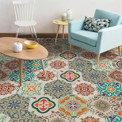 Pvc Sticker Floor Mat, 18*18'', multi-color