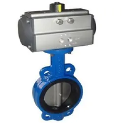 Tc End Pneumatic Butterfly Valve, Media industrial