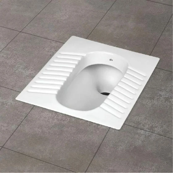 Indian Toilet Seat, Ceramic, white, rectangle shape