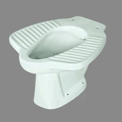 Anglo Indian Toilet, Ceramic, white, elongated shape