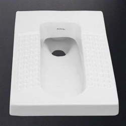 Ceramic Indian Toilet Seat, Stylish, floor-mounted, white