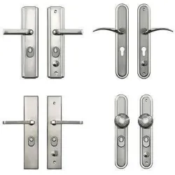 Door Handle Lock, Finish Type Chrome