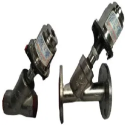 2 2 Way Pneumatic Single Double Acting Globe Type On Off Valve NO NC, Connection Type Screwed Flanged