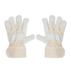 Leather Palm Gloves, Design Plain