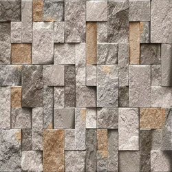 Textured Stone Mosaic Wall Tiles, Deep relief stone pattern