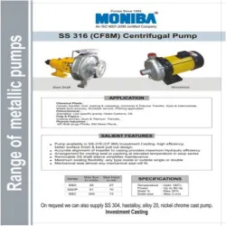 Centrifugal Water Pumps, Motor Speed 2880 RPM