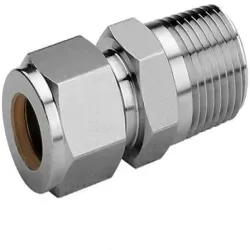 Double Ferrule Tube Fittings, Material SS