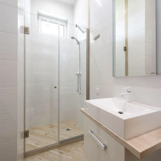FRP Shower Cabin — Aluminum frame style white color