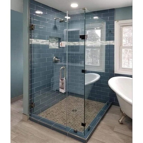 Hinged Glass Partion — Any size golden color
