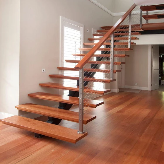 Wooden Indoor Staircase — 800 Weight Width 30cm Round