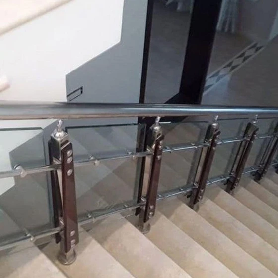 Stairs Modular Railing — Polished Stainless steel